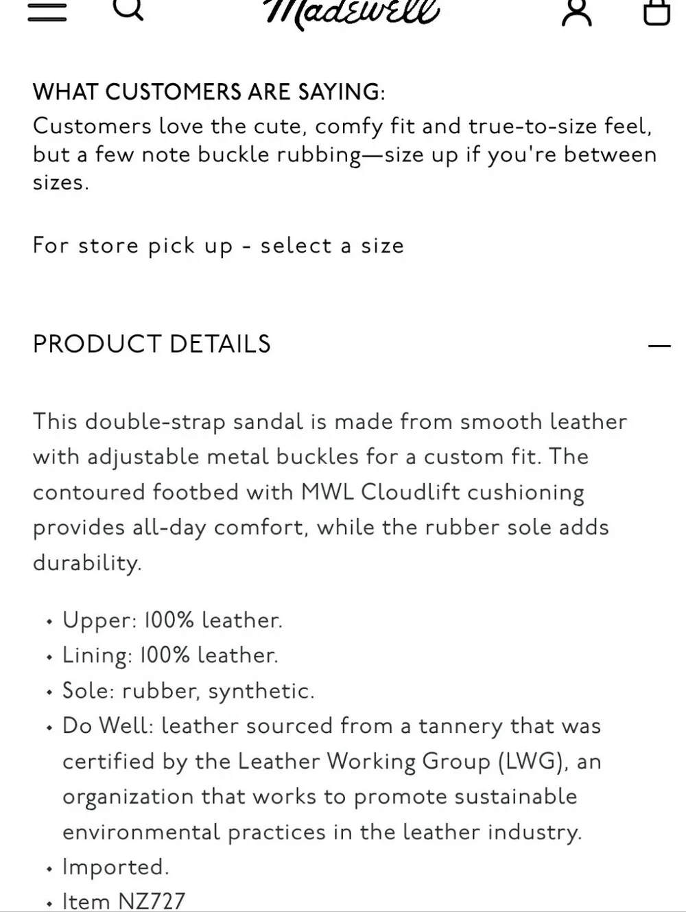 Madewell Cambria Double-strap Molded Footbed Sandals - Coffee Bean